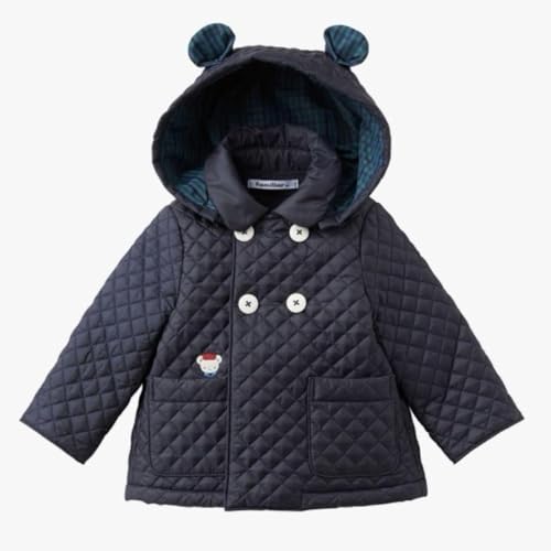 【美品】familiar ファミリア キルティング クマ耳 コート 80 ファミリア コート 80 キルティング くま耳 - 製品詳細